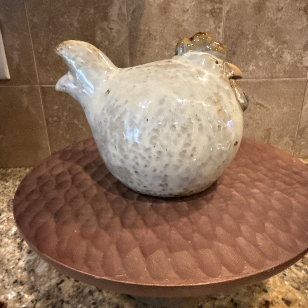 Charming Chicken Rooster Pottery Ceramic Whimsey Vibes Decor Farmhouse Country - Picture 3 of 5